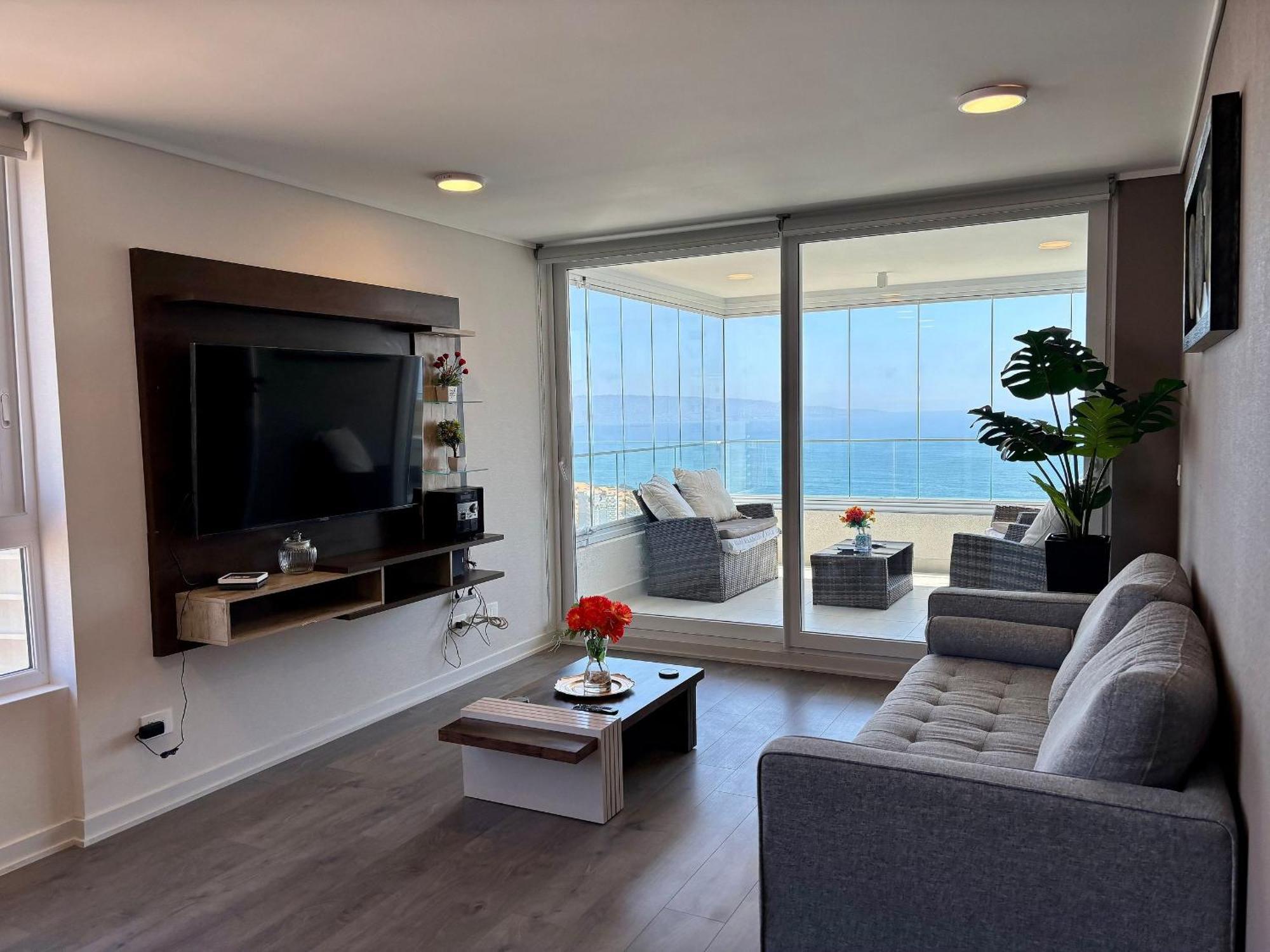 Amplio Y Moderno Depto, Hermosa Vista Al Mar Apartamento