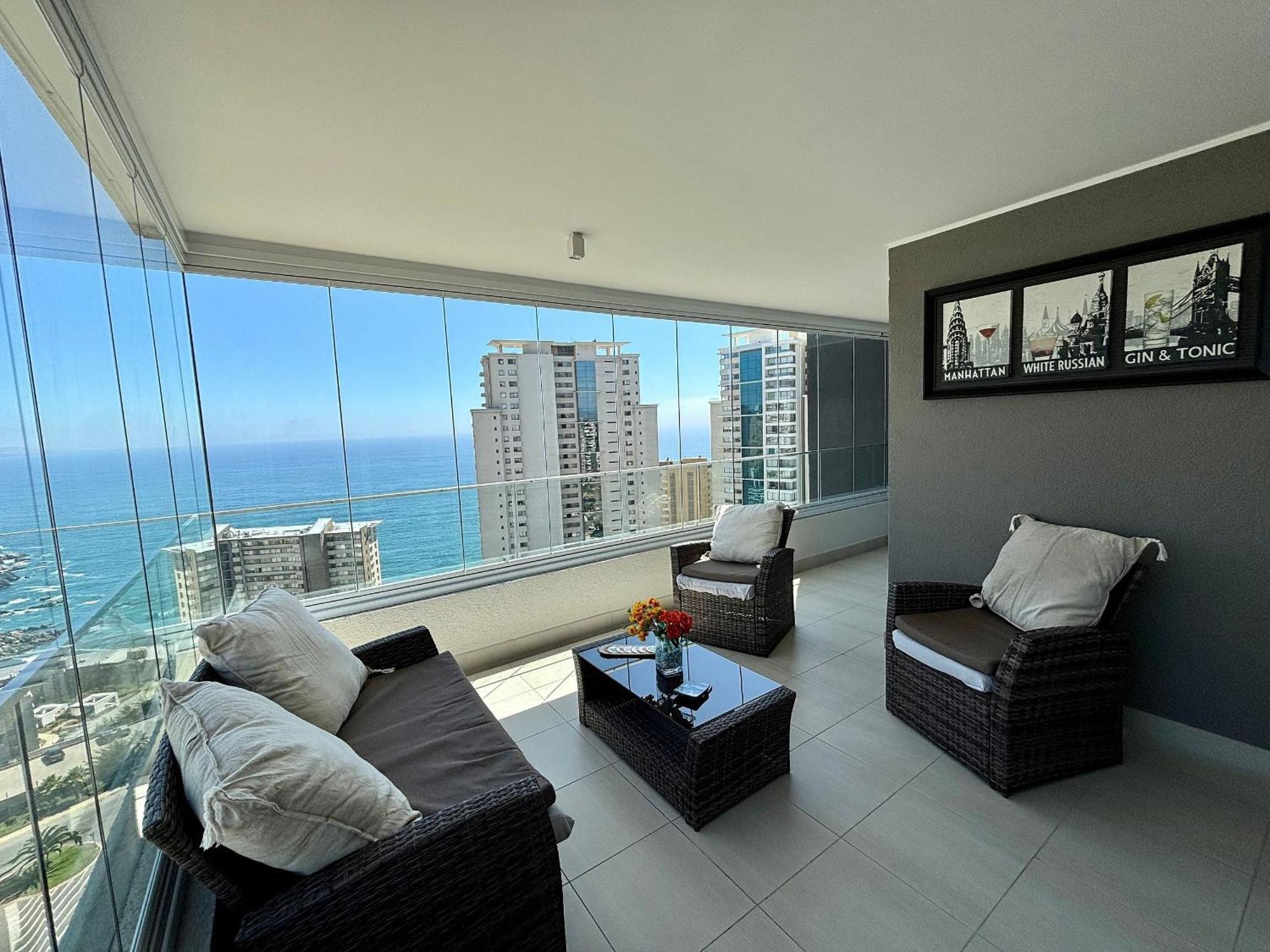 Apartamento Amplio Y Moderno Depto, Hermosa Vista Al Mar Concón